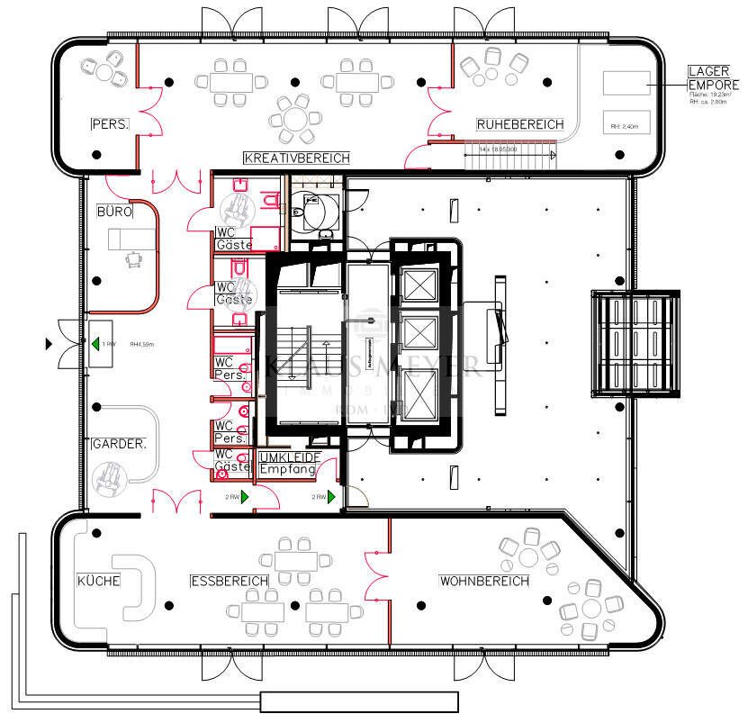 Erdgeschoß - z.B. für Yogastudio, Physiotherapie, Tagespflege, Fahrradhandel, usw., provisionsfrei