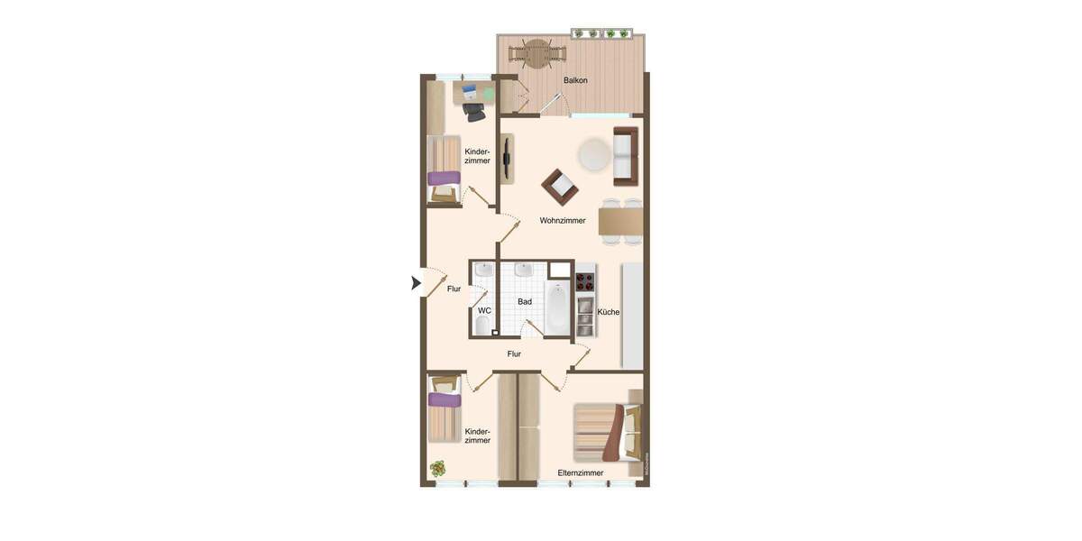 Etagenwohnung Hamburg Wandsbek - 3 Zimmer, 96 m&sup2;, 395.000&euro; | Angebot:25682014