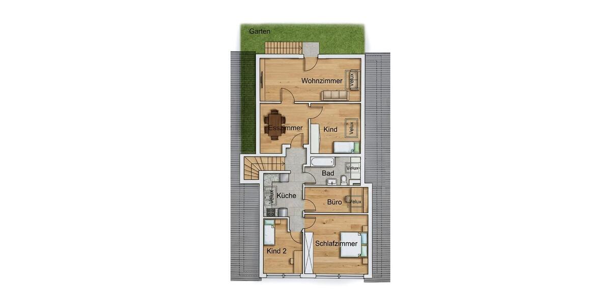 Dachgeschoßwohnung Buchholz in der Nordheide - 4 Zimmer, 90 m&sup2;, 1.100&euro; | Angebot:26354074
