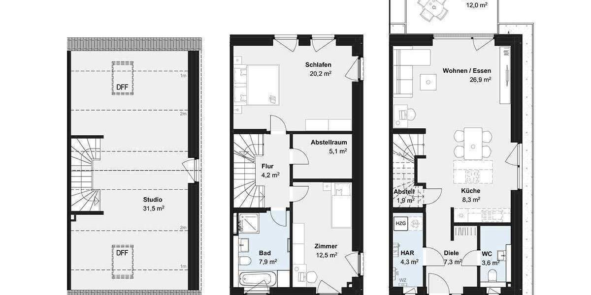Doppelhaushälfte Norderstedt Harksheide - 4 Zimmer, 136 m&sup2;, 692.900&euro; | Angebot:25427665