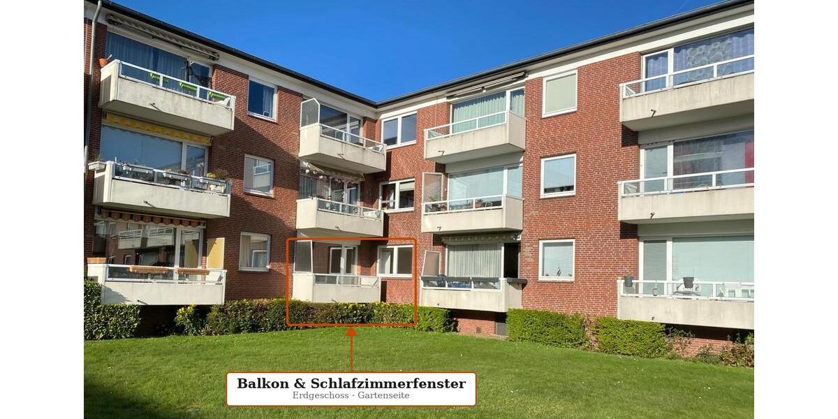 Hochparterre Hamburg Schnelsen - 2.5 Zimmer, 78 m&sup2;, 299.000&euro; | Angebot:26249790