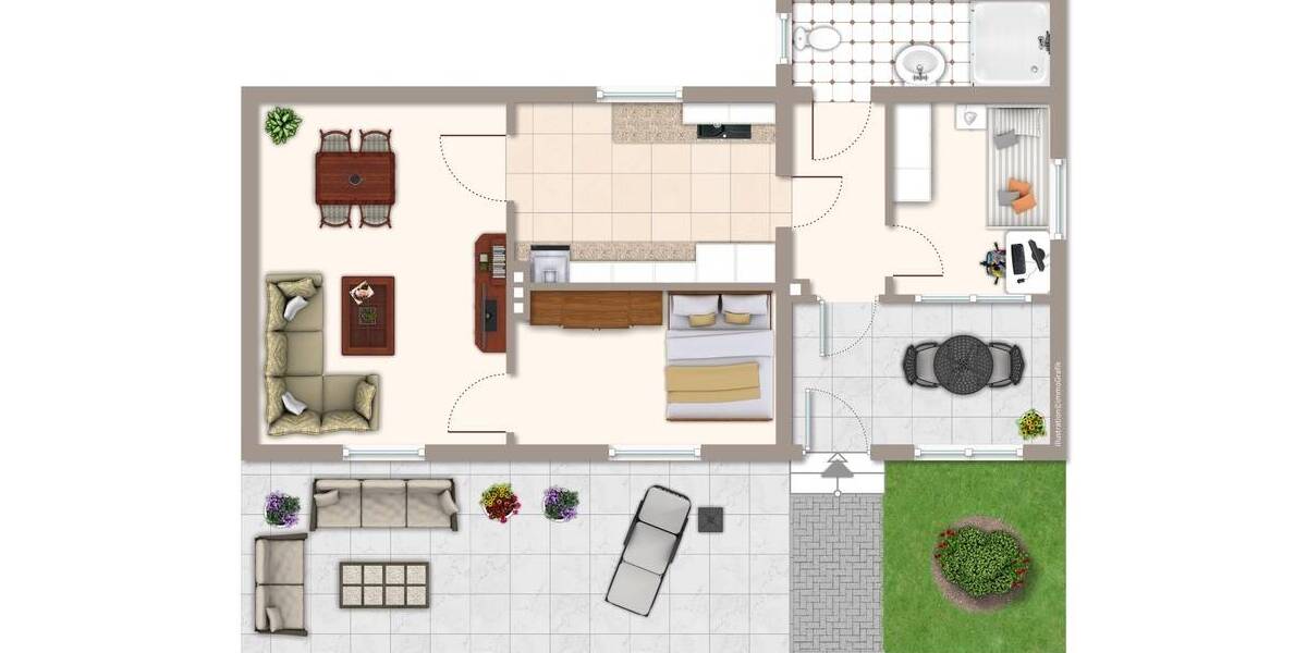 Bungalow Hamburg Niendorf - 3 Zimmer, 53 m&sup2;, 250.000&euro; | Angebot:25695977