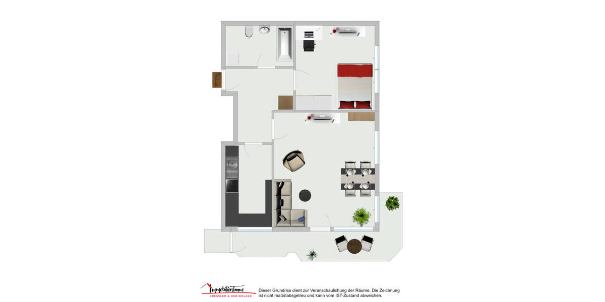 Etagenwohnung Hamburg Wandsbek - 2 Zimmer, 66 m&sup2;, 239.000&euro; | Angebot:26554720