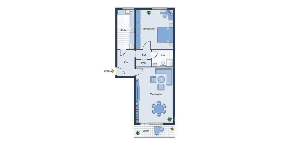 Etagenwohnung Wedel Schulau West - 2 Zimmer, 58 m&sup2;, 705&euro; | Angebot:26753426