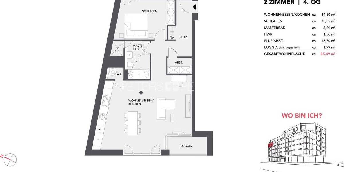 Etagenwohnung Hamburg Altona-Altstadt - 2 Zimmer, 85 m&sup2;, 674.900&euro; | Angebot:25999363