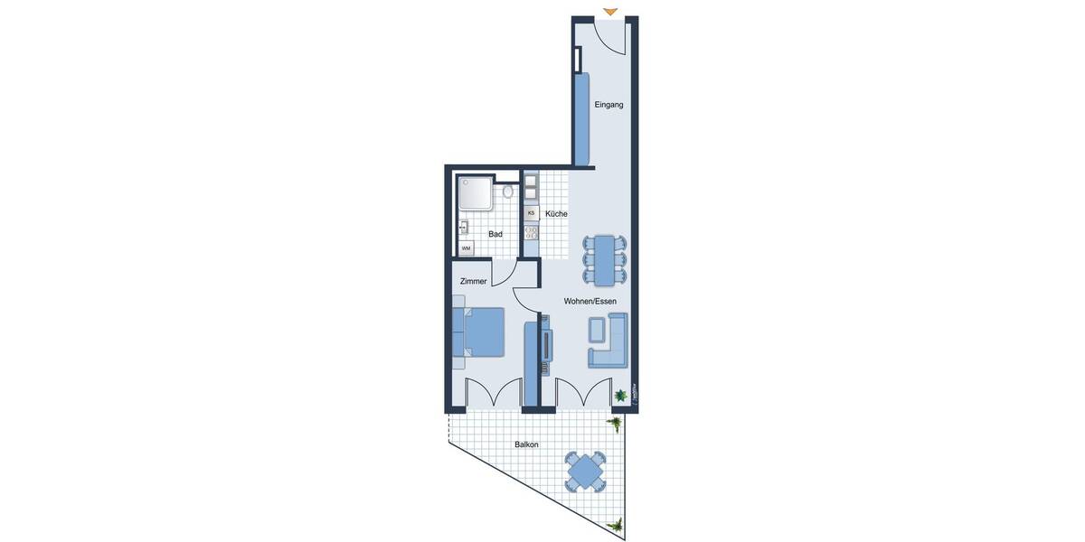 Etagenwohnung Hamburg / Eilbek Eilbek - 2 Zimmer, 59 m&sup2;, 1.480&euro; | Angebot:26571064