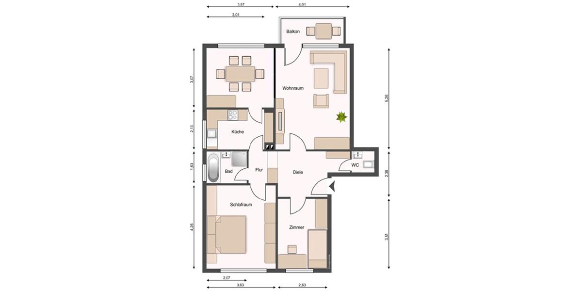 Etagenwohnung Hamburg Schnelsen - 4 Zimmer, 83 m&sup2;, 1.750&euro; | Angebot:26075337