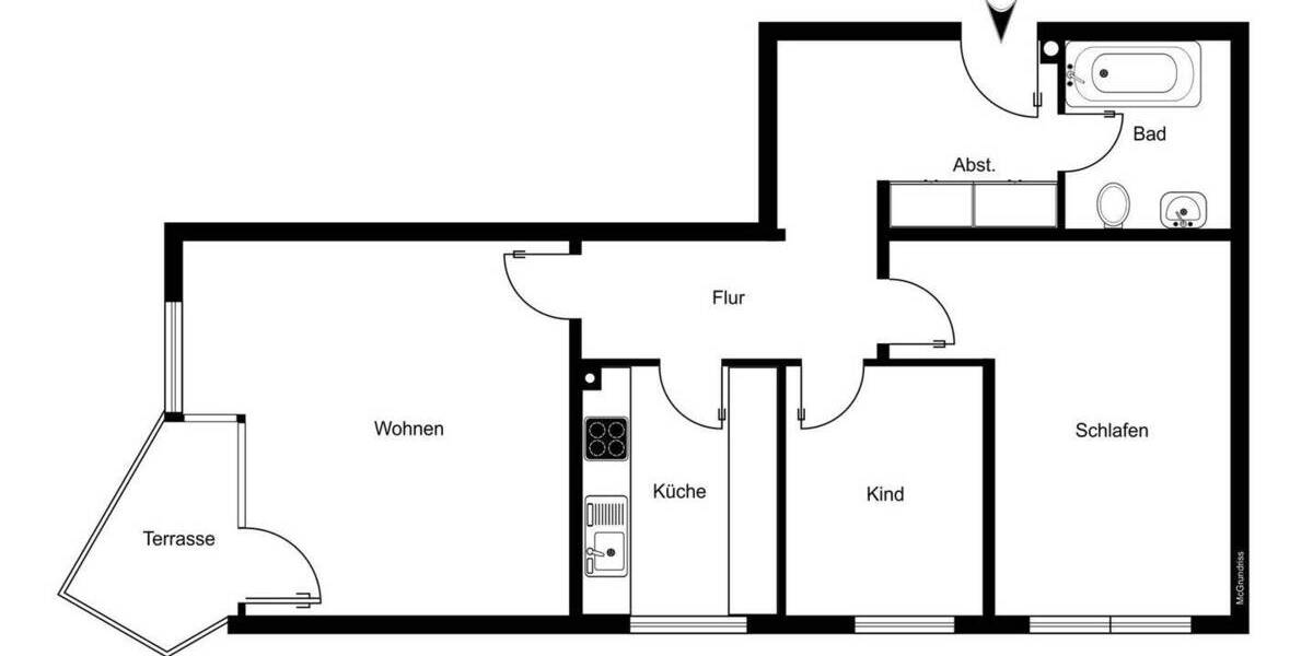 Etagenwohnung Hamburg Rahlstedt - 2 Zimmer, 71 m&sup2;, 180.000&euro; | Angebot:26170526