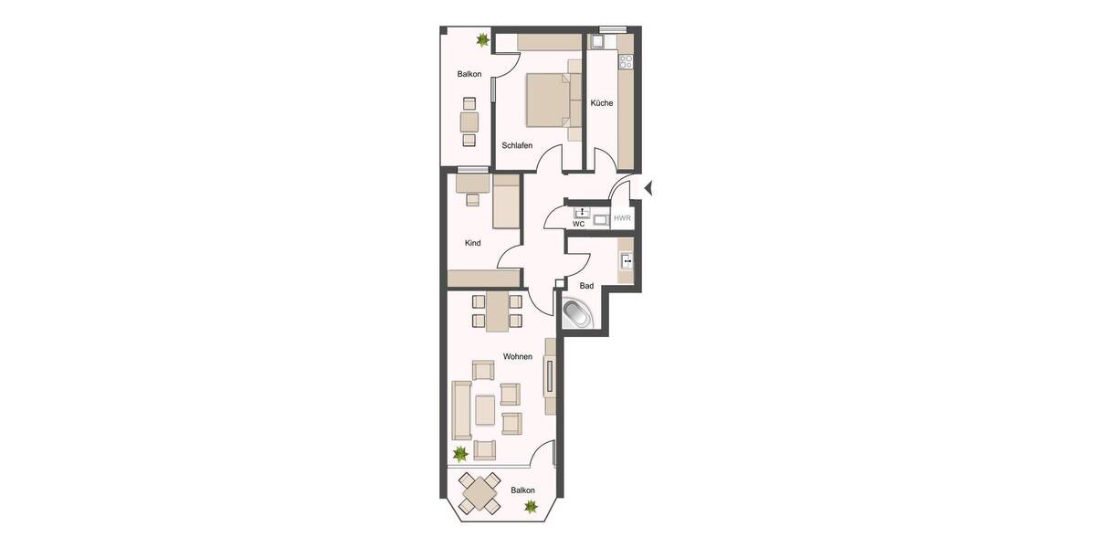 Etagenwohnung Hamburg Niendorf - 3 Zimmer, 89 m&sup2;, 455.000&euro; | Angebot:26930266