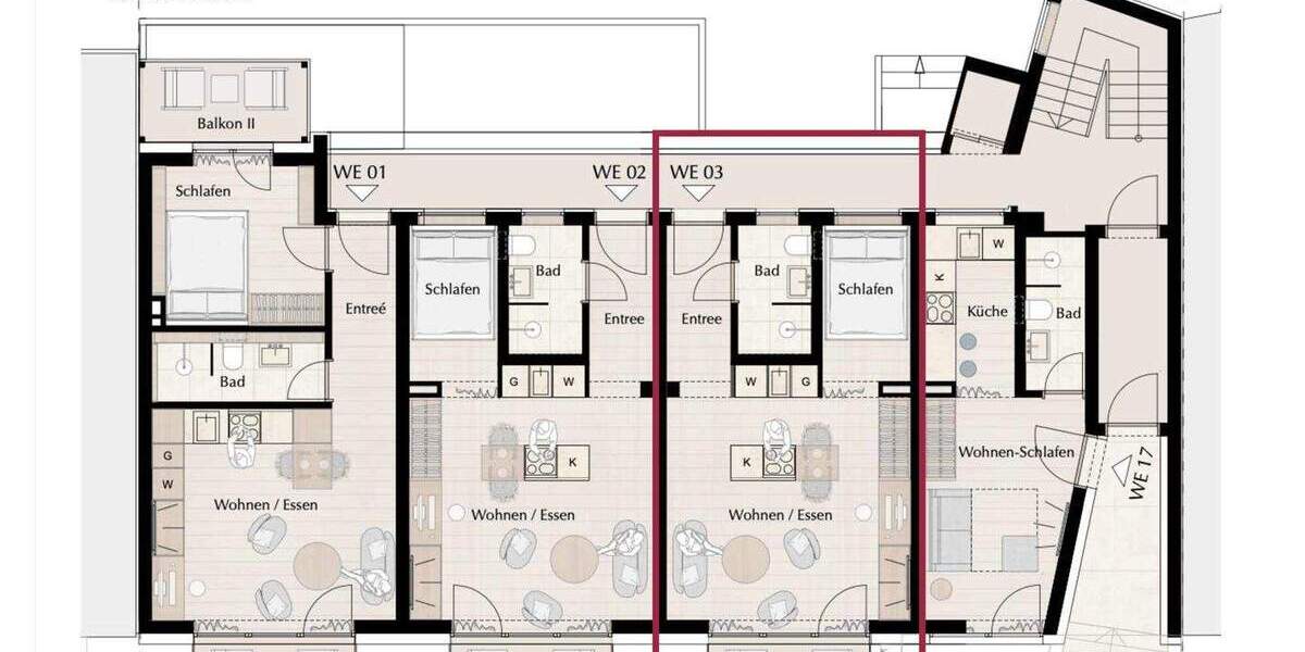 Etagenwohnung Hamburg Harvestehude - 1 Zimmer, 33 m&sup2;, 459.000&euro; | Angebot:25879316