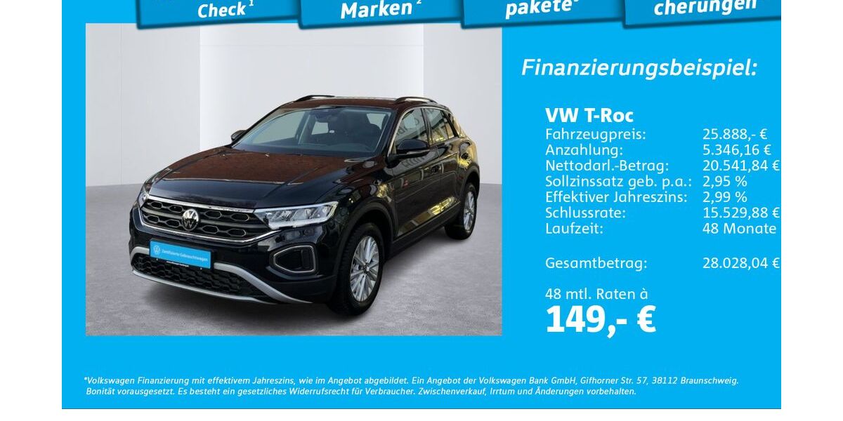 VW T-Roc 6.137 km 25.444 &euro; Hamburg 22303