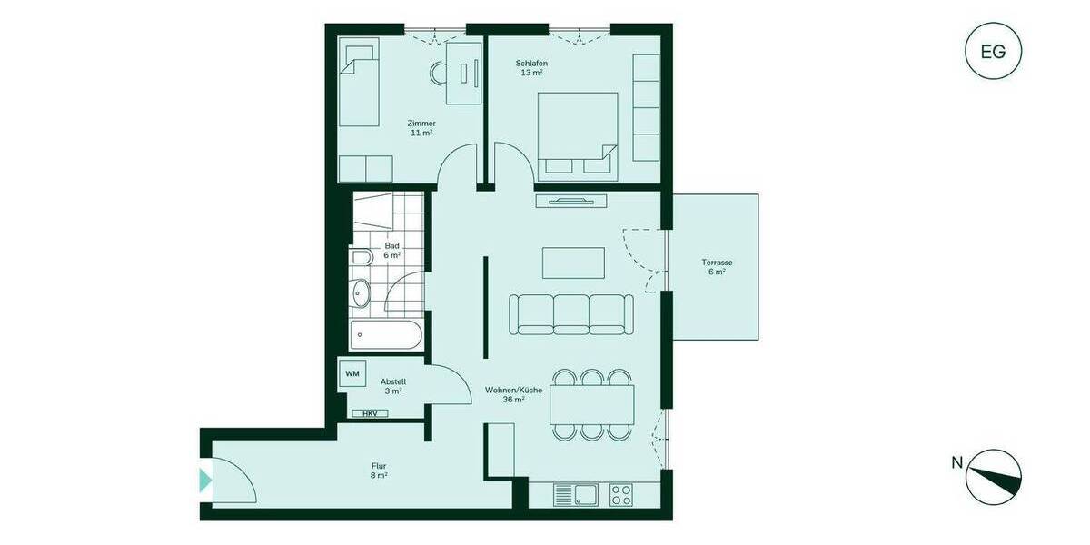 Etagenwohnung Hasloh - 3 Zimmer, 79 m&sup2;, 449.900&euro; | Angebot:25957900