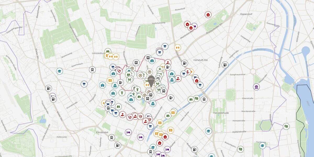 Etagenwohnung Hamburg Hoheluft-West - 2 Zimmer, 60 m&sup2;, 390.000&euro; | Angebot:25927415
