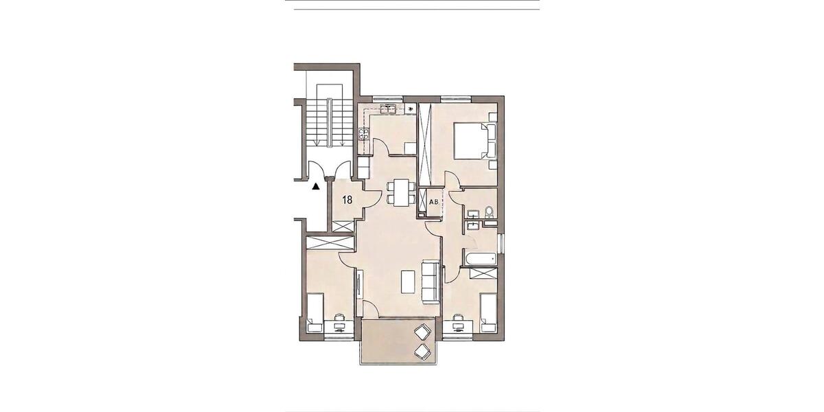 Etagenwohnung Oststeinbek - 4 Zimmer, 80 m&sup2;, 259.000&euro; | Angebot:26610010