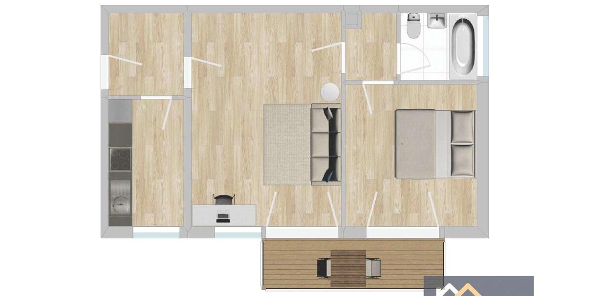 Etagenwohnung Rellingen - 2 Zimmer, 54 m&sup2;, 725&euro; | Angebot:25331940