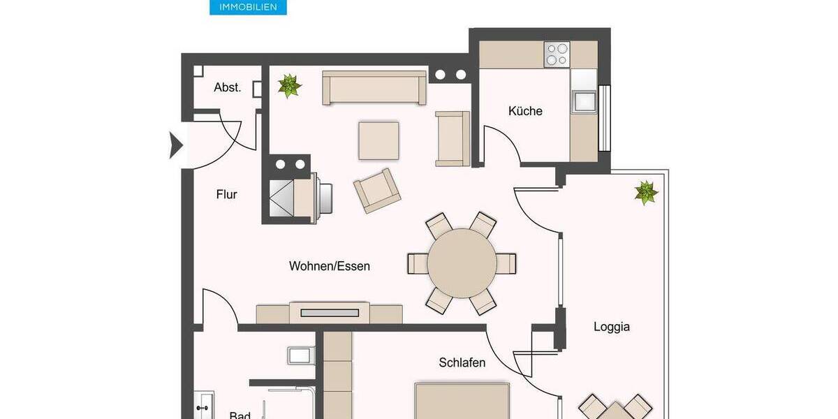 Etagenwohnung Hamburg Othmarschen - 2 Zimmer, 67 m&sup2;, 490.000&euro; | Angebot:25748820