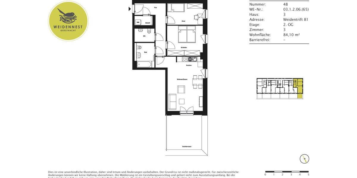 Etagenwohnung Geesthacht - 3 Zimmer, 84 m&sup2;, 1.130&euro; | Angebot:25351111