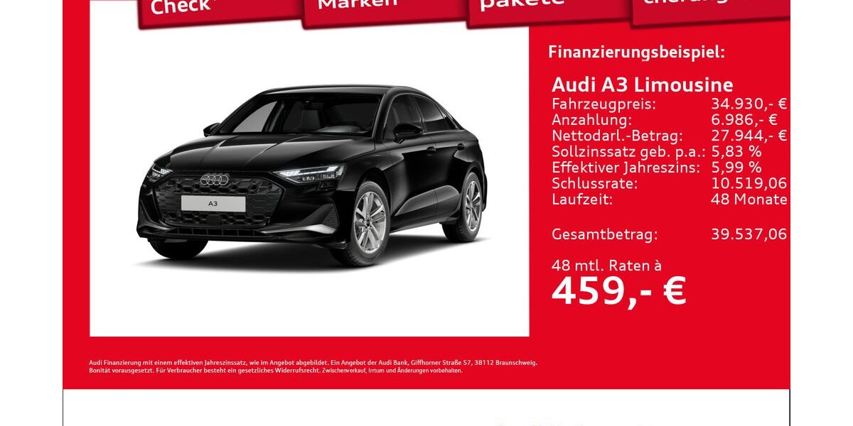 Audi A3 1.899 km 33.930 &euro; Hamburg 22419
