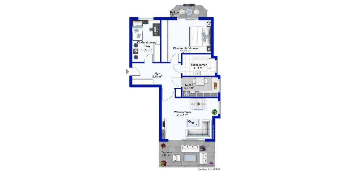 Etagenwohnung Hamburg Rahlstedt - 3 Zimmer, 81 m&sup2;, 298.000&euro; | Angebot:26379541
