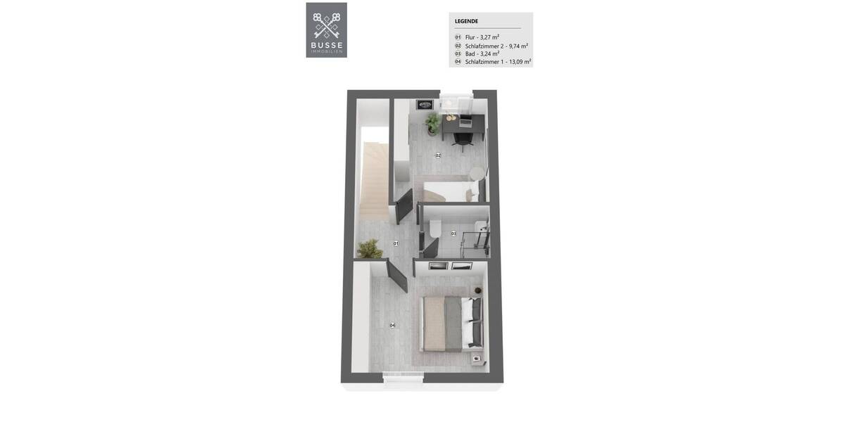 Terrassenwohnung Hamburg Niendorf - 3 Zimmer, 67 m&sup2;, 315.000&euro; | Angebot:26741725