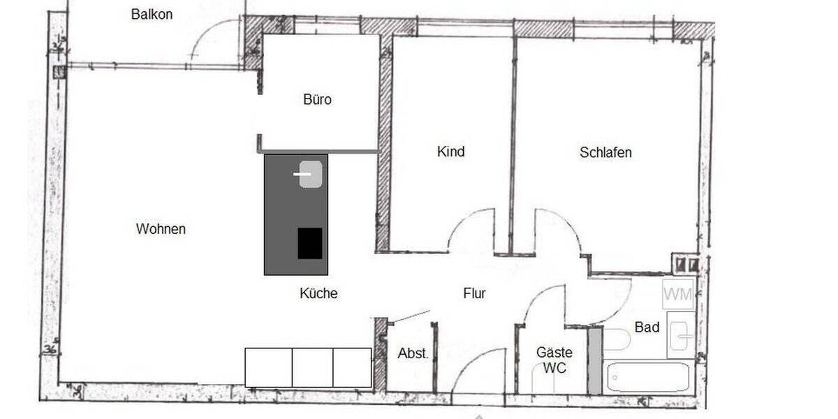 Etagenwohnung Hamburg Hummelsbüttel - 3 Zimmer, 77 m&sup2;, 360.000&euro; | Angebot:26188309
