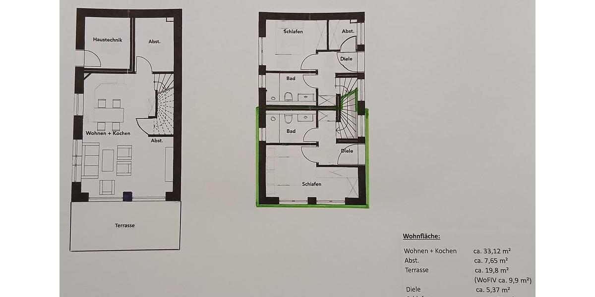 Maisonettenwohnung Hamburg Harburg - 2 Zimmer, 74 m&sup2;, 1.690&euro; | Angebot:26329560