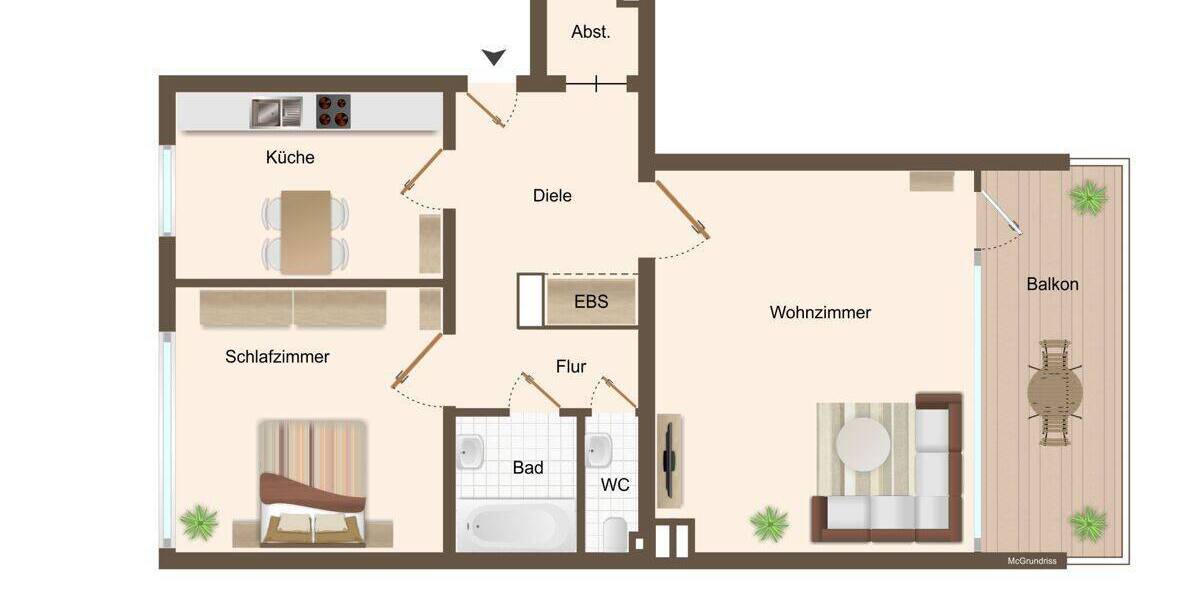 Etagenwohnung Hamburg Hoheluft-West - 2 Zimmer, 60 m&sup2;, 390.000&euro; | Angebot:25927415