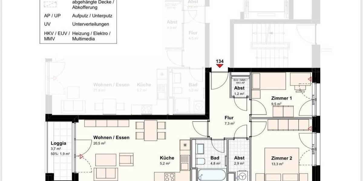Etagenwohnung Hamburg St. Georg - 3 Zimmer, 66 m&sup2;, 589.999&euro; | Angebot:26852157