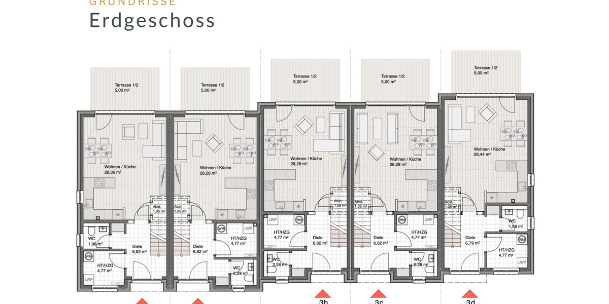 Reihenendhaus Rellingen - 5 Zimmer, 120 m&sup2;, 725.000&euro; | Angebot:26334152