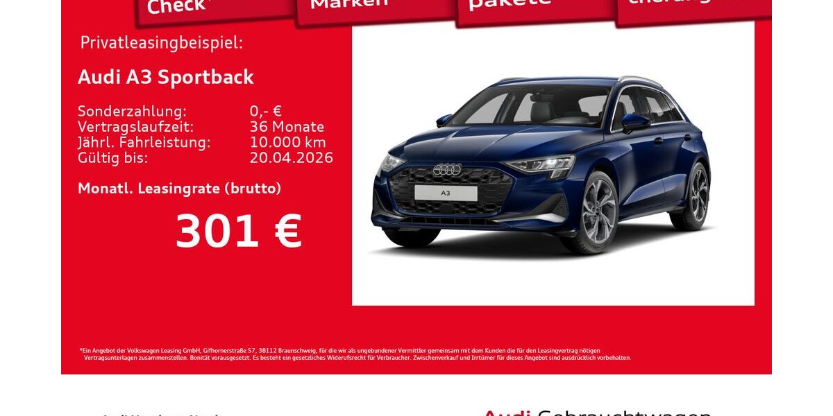 Audi A3 10.091 km 32.480 &euro; Hamburg 22419