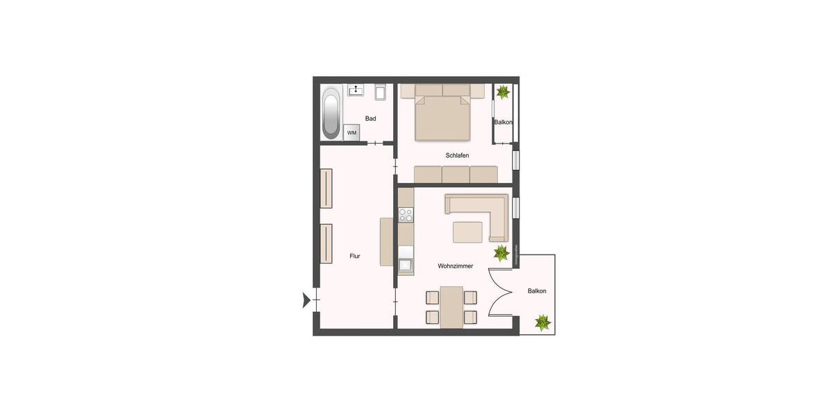 Etagenwohnung Hamburg Tonndorf - 2 Zimmer, 67 m&sup2;, 260.000&euro; | Angebot:26293115
