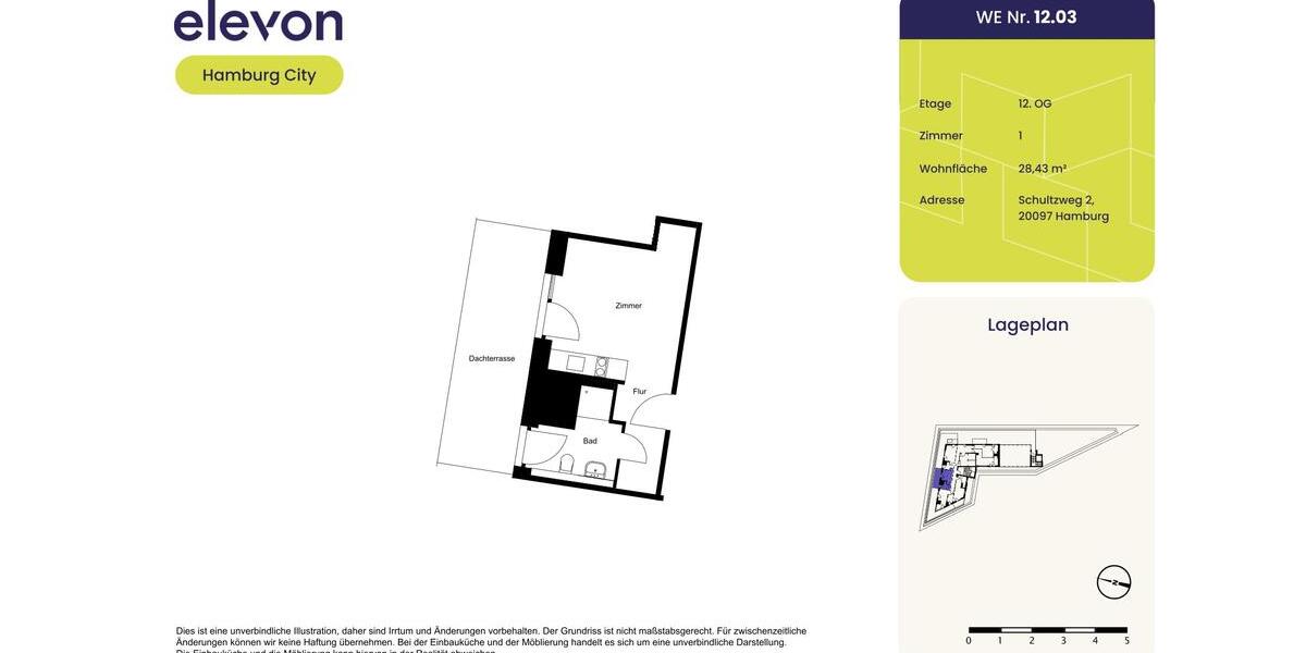 Einfamilienhaus Hamburg Hamburg-Mitte - 1 Zimmer, 28 m&sup2;, 953&euro; | Angebot:26097215