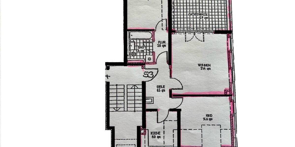 Etagenwohnung Hamburg / Eißendorf Heimfeld - 3 Zimmer, 72 m&sup2;, 1.150&euro; | Angebot:26400835