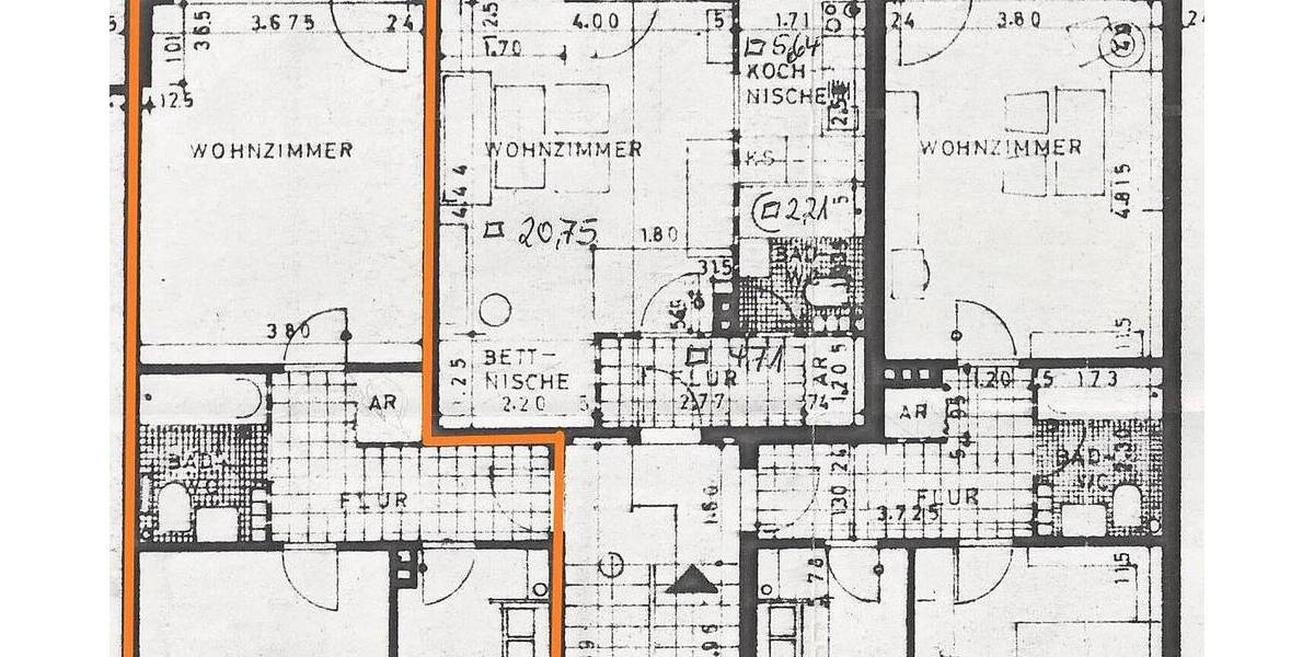 Etagenwohnung Hamburg Eilbek - 2 Zimmer, 55 m&sup2;, 640&euro; | Angebot:26358903