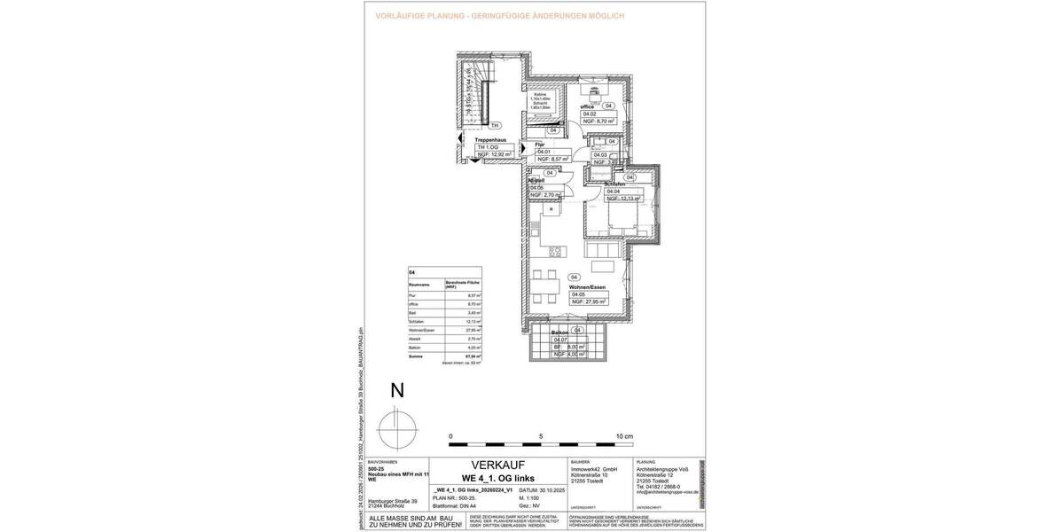 Etagenwohnung Buchholz in der Nordheide Neugraben-Fischbek - 3 Zimmer, 68 m&sup2;, 390.000&euro; | Angebot:25338088