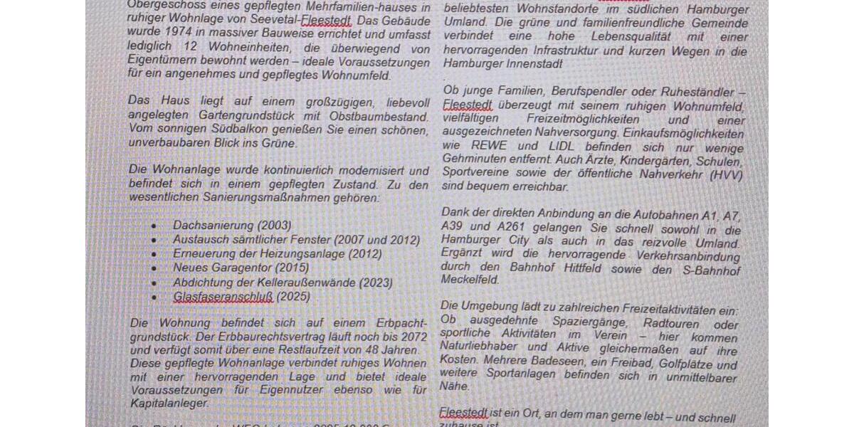 Etagenwohnung Seevetal Hagolt - 4 Zimmer, 97 m&sup2;, 290.000&euro; | Angebot:27116161