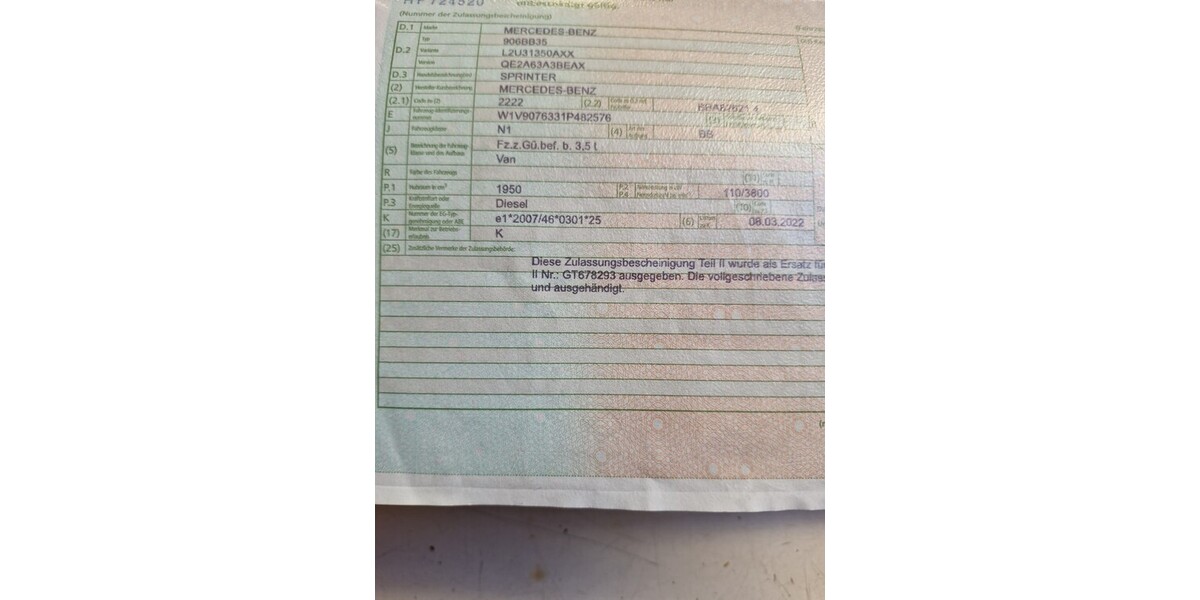Mercedes-Benz Sprinter 33.644 km 26.000 &euro; Stelle 21435