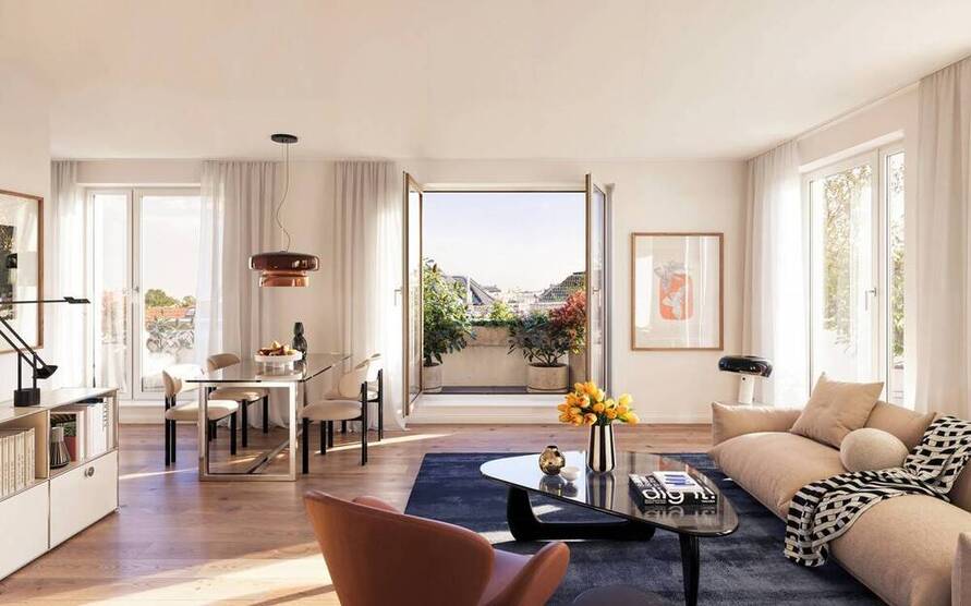 3,5 Zimmer-NeubauWohnung mit Homeoffice-Möglichkeit, großer Terrasse & Balkon in Eimsbüttel