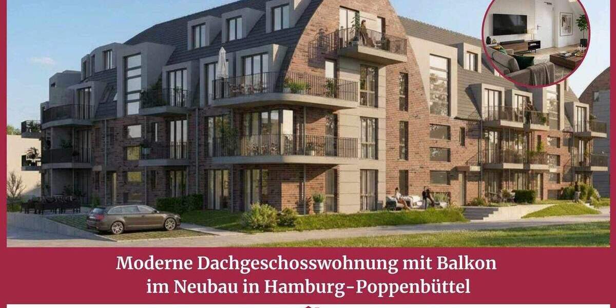 Etagenwohnung Hamburg Poppenbüttel - 2 Zimmer, 57 m&sup2;, 459.000&euro; | Angebot:25400849