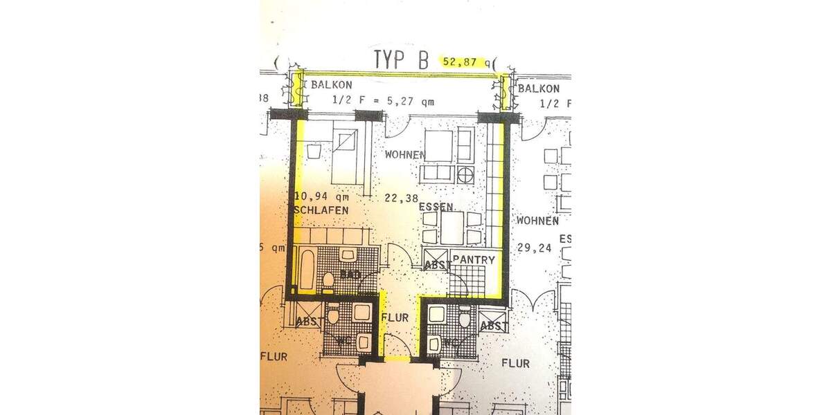 Etagenwohnung Hamburg Rissen - 2 Zimmer, 52 m&sup2;, 215.000&euro; | Angebot:26556517