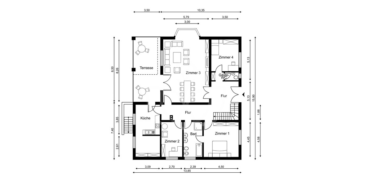 Raumwunder auf ca. 274 m² Wohnfläche – 8 Zimmer & Dreifachgarage! - Einfamilienhaus Hasloh | Angebot:26207359