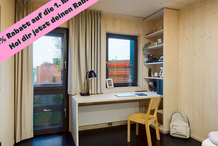 DIE ZIMMEREI | Rabattaktion: Möblierte 1-Zimmer-Wohnung am Inselpark, 3 Min. zur S-Bahn | Basic Bude 1 zimmer