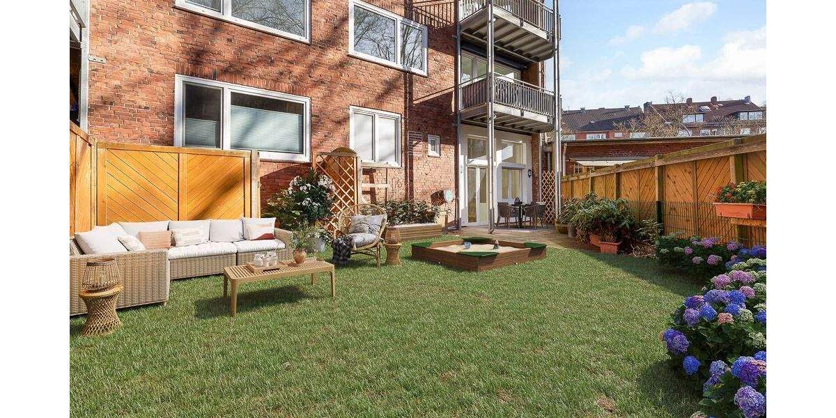 Terrassenwohnung Hamburg Hamm - 3 Zimmer, 96 m&sup2;, 575.000&euro; | Angebot:25426043