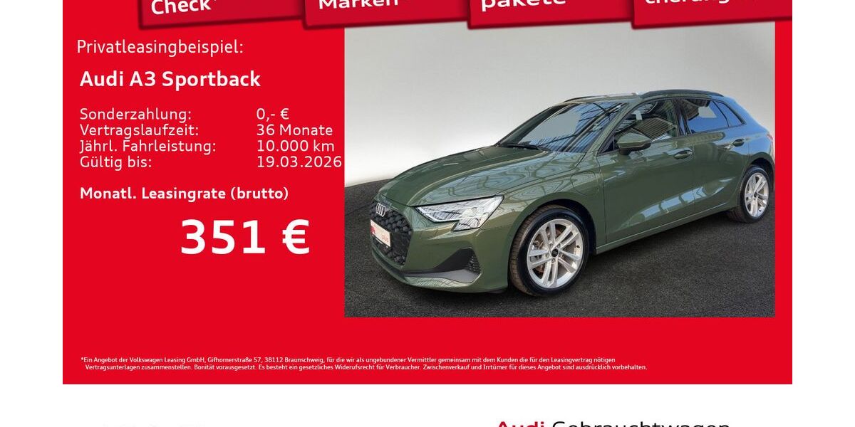 Audi A3 7.304 km 36.880 &euro; Hamburg 22529