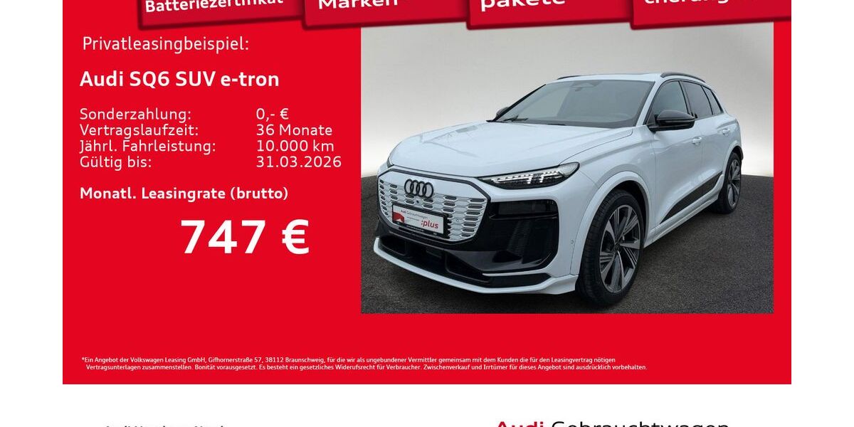 Audi SQ6 e-tron 13.439 km 76.290 &euro; Hamburg 22419