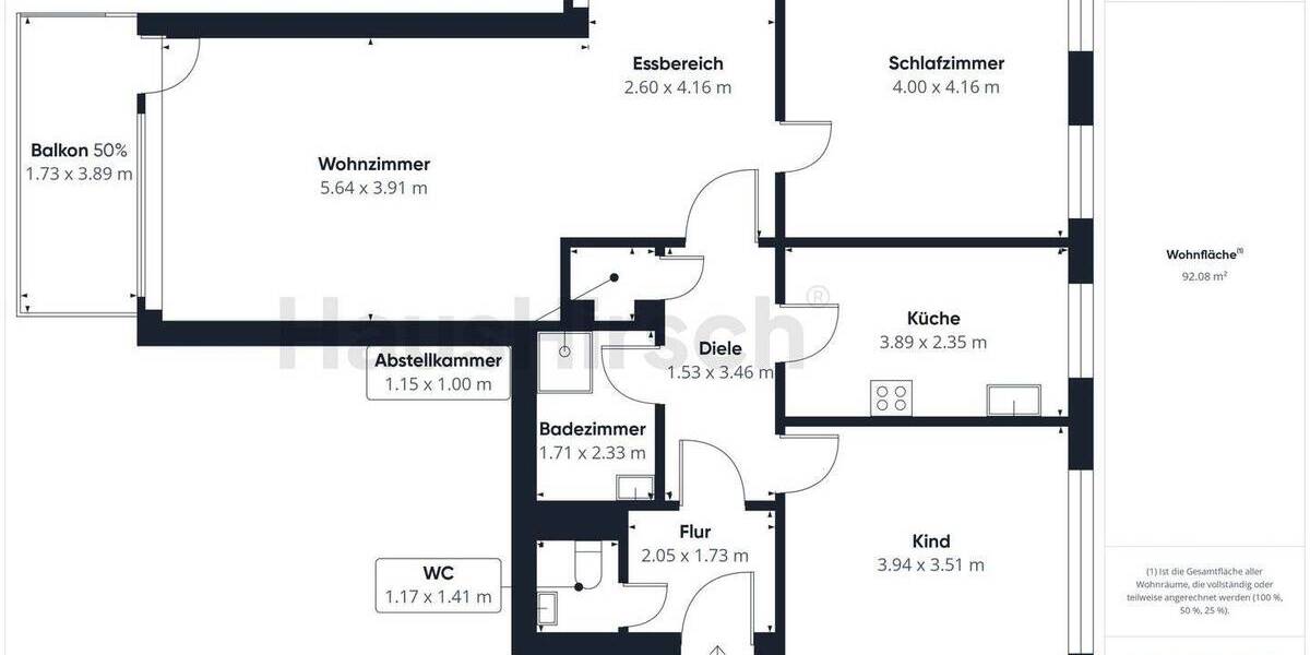 Etagenwohnung Hamburg Rönneburg - 3 Zimmer, 93 m&sup2;, 198.000&euro; | Angebot:26794861