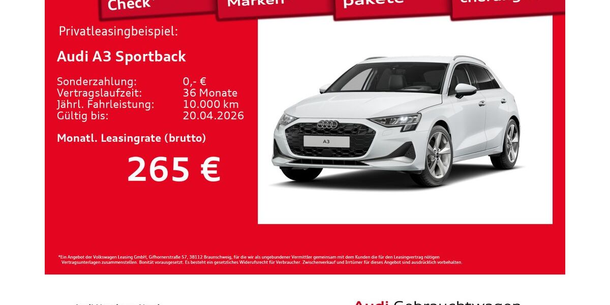 Audi A3 7.644 km 32.190 &euro; Hamburg 22419