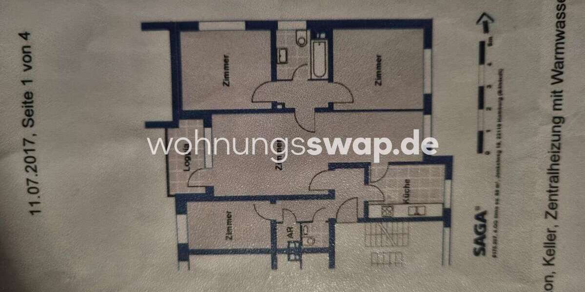 Wohnung zum Mieten in Hamburg-Mitte, Hamburg 553 € 89 m² 4 zimmer