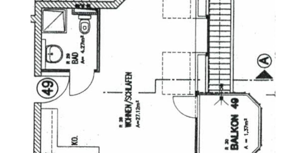 Dachgeschoßwohnung Hamburg Wandsbek - 1 Zimmer, 33 m&sup2;, 500&euro; | Angebot:26235317