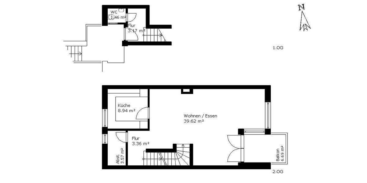 Etagenwohnung Wedel - 3 Zimmer, 109 m&sup2;, 1.173&euro; | Angebot:26346976